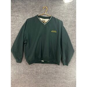 Five Star Windbreaker Pullover Mens XXL Green Excellent V-Neck Golf Windshirt
